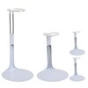 BANBERRY DESIGNS Doll Stands Set of 8 White Metal and Vinyl Adjustable Stands Holders Expand Approximately. 3 5/8" to 6"…