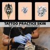 Tattoo Fake Skin - Tattoo Skin Practice Kit 21pcs Including 10pcs Tattoo Practice Skin and 10pcs Tattoo Paper and 1pcs Tattoo Transfer Cream Gel Suitable for Beginners to Practice Tattoo