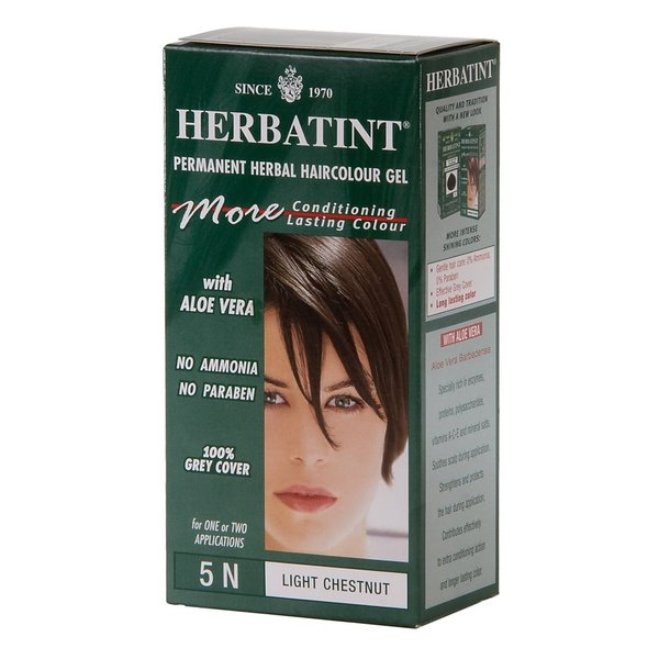 Herbatint Italian Herbal Hair Color Gel w/ Gray Coverage - Light Chesnut 5N