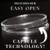 10 Clear Acrylic Capsules - Fits Most Popular Gold & Silver Bullion Coins - Easy to Open - Protect and Display Your Collection - 9 Sizes with Adjustable Black Ring Foam