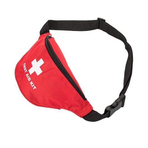 First Aid Fanny Pack First Aid Bag Red Travel Rescue Bag Empty Pouch First Responder Storage Compact Survival Medicine Bag Pocket Container for Car Home Outdoors (Red)