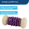 PetSafe Busy Buddy Nobbly Nubbly Treat Holding Dog Toy – Strong Chewers – Challenging - Treat Rings Included - Small, multi color