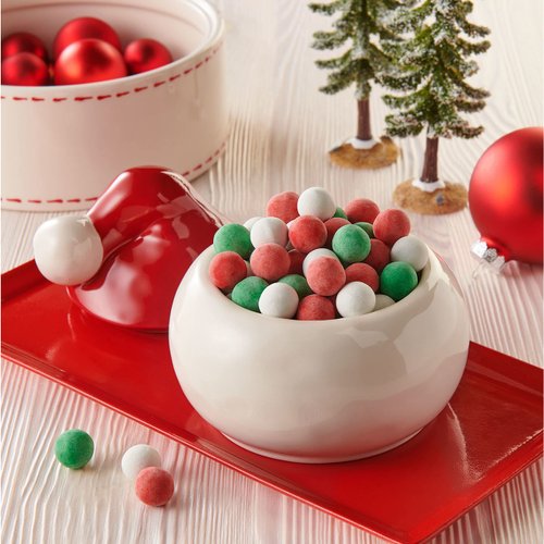 CADBURY Mini Snowballs Milk Chocolate with a Crisp Sugar Shell Candy, Christmas, 7.3 oz Bag