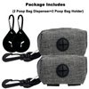 CAKOVANO 2 Pack Dog Poop Bag Holder, Poop Bag Holders for Leashes, Pet Dog Waste Bag Dispenser Leash Attachment – Fits Any Dog Leash – Includes 2 Pack Poop Bag Dispenser and 2 Hands-free holder