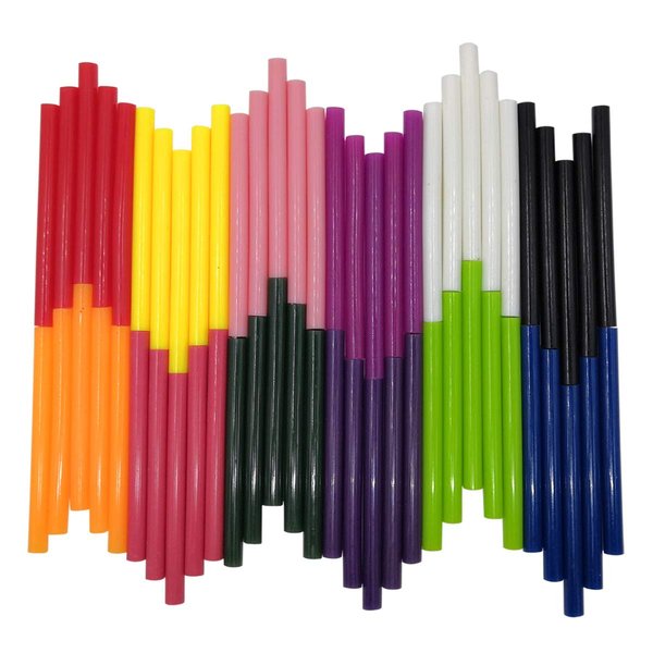 Colored Hot Melt Glue Sticks,Tretar Mini Colored Hot Glue Sticks for Arts Crafts, DIY, Home General Repair,Holiday Christmas Gift Crafts,12 Colors,60 PCS,Diameter 0.28,Length 3.9\