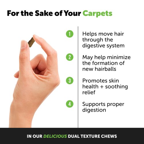 Pet Honesty Cat Hairball Support Chews, Hairball Remedy Cat Treats, Cat Furball Treatment, Supports Skin & Coat, Digestion, Cat Vitamins & Supplements & Hairball Medicine, Chicken (30-Day Supply)