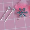 Beaupretty 6 Pieces Rhinestones Snowflake Hair Clips Winter Snowflake Hairpins Snowflake Bobby Pins Wedding Hair Clips Barrettes Christmas Hair Accessories for Women Girls(Blue)