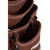 AWP 10-Pocket Suede Tool Pouch | Durable General Construction Leather Tool Pouch | Brown