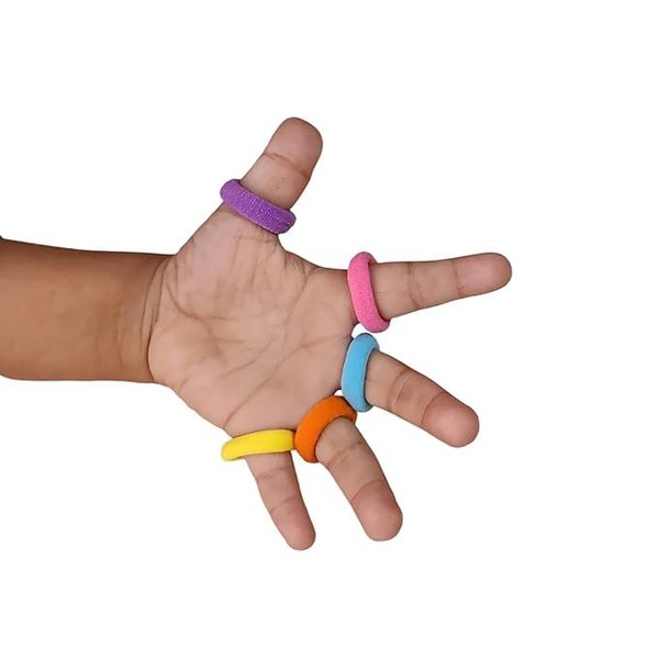Generic Multicolor Mini Hair Ties For Girls Pack Of 5