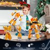Transforming Robot Toys, 13-inch Magnetic STEM Toys for Kids Ages 5+, Science Kits for Boys 5 in 1 Construction DIY Space Shuttle Building Learning Educational Set Toys Birthday Gifts for 5 6 7 8