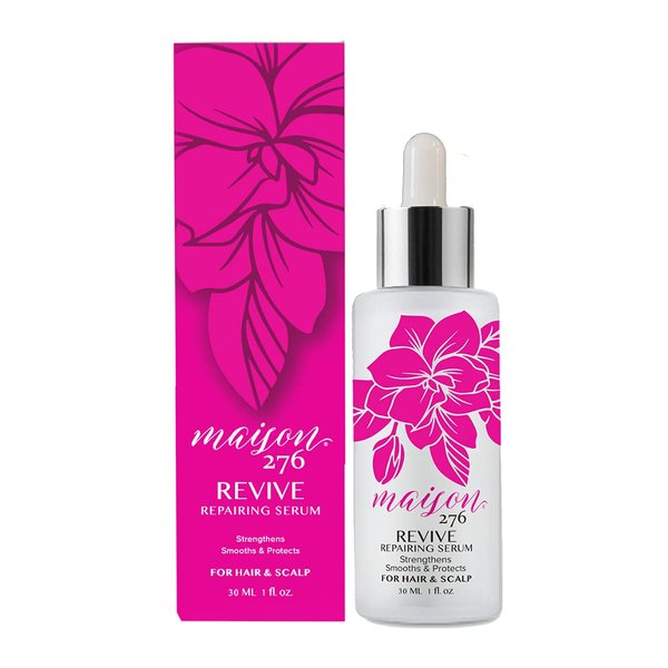 Maison 276 REVIVE Hair Repairing Serum for Hair and Scalp, Hair Oil For Frizzy Hair, Strengthens, Smooths, and Protects Hair and Scalp, Lightweight, Sulfate-Free, 1 Fl Oz