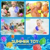 GEMRUN Reusable Water Balloons Bomb Instant Self Sealing Water Ball Quick Fill For Kids Adults Party Game Silicone Outdoor Activities Water Games Toy Summer Fun Party Supplies Multicolors (Green)