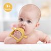 Socub 3 Pack Silicone Baby Teether Toys for Infants 3+ Months, BPA Free Anti-Drop Silicone Mitten Teething Toy for Soothing Sore Gums, Baby Chew Toys for Sucking Needs, Olive,Dusty Blue,Mango