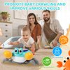 Musical Crawling Crab Baby Toy, Tummy Time Crab Baby Toy with Learning System Led Light Music for 6-12 6-18 Months Baby Walking Dancing Toddlers Bilingual Learning Toys, First Christmas Birthday Gifts