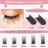 Cluster Lashes, 72 Pcs Individual Lashes, Lash Clusters DIY Eyelash Extension, Super Thin Band Reusable Soft & Comfortable (Pined-D-14mm)