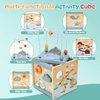 Atoylink Wooden Activity Cube for Toddlers 1-3, 5 in 1 Ocean Animal Shape Sorter Bead Maze Montessori Toys Baby 6-12 Months Educational Learning Toys for 1 Year Old Boy Girl Birthday Gift