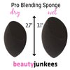 Beauty Junkees Makeup Sponge Blender - Black Contour Makeup Blender Sponge, Liquid Cream Powder Foundation Blending Sponges, Make Up Applicator, Cosmetic Blenders, Wet Dry Beauty Sponge, Latex Free