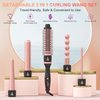5 in 1 Curling Wand Set, Sixriver Hair Curling Iron with Curling Thermal Brush&4 Interchangeable Ceramic Curling Wand(0.4”-1.25”), Long Lasting Curls, Fast Heating Hair Wand Curler with Glove&2 Clips