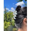 Two Oh One Hair Claw Clip Squiggly Cellulose Accetate Strong Hold Women's Accessory for all Hair Types, Vanilla Ice Cream