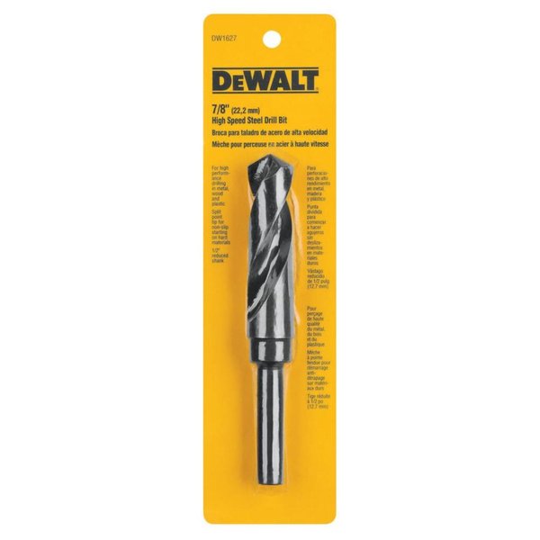 DEWALT Drill Bit, Black Oxide, Reduced Shank, 7/8-Inch to 1/2-Inch (DW1627)