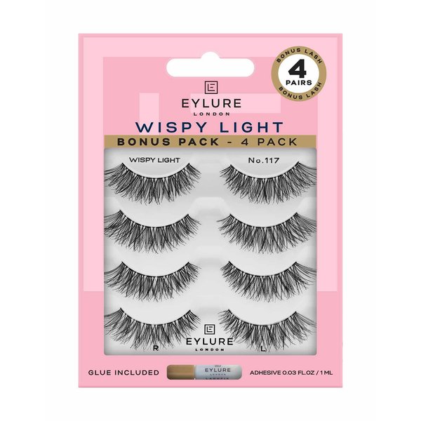 Eylure Texture False Lash, Style No. 117, Reusable, Adhesive Included, 3 Pair