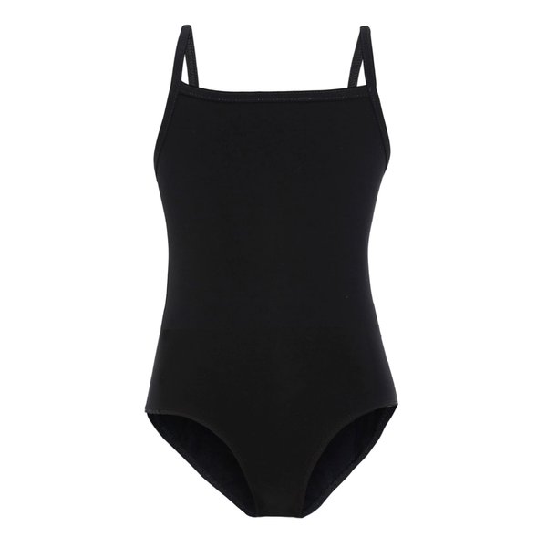 Domusgo Dance Leotard for Girls Camisole Size 6-7 Years Old Black One Piece Sleeveless Ballet Cotton Top