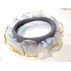 Blue, brown or gray hair tie scrunchie pony tail holder (Primary color: Brown)