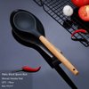 Matte Black Spoon Rest, Stainless Steel Spoon Holder for Stove Top, kitchen utensils Holder for Ladles, Tongs, Spatula, Stove Spoon Holder, Pot Lid Holder, Dishwasher Safe (1PC-9.5 Inch)