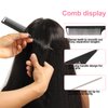 WOWANGEL 4PCS Hair Styling Brush Set, Teasing Hair Brush, Rat Tail Comb, Dual Edge Brush, Elastic Band for Edge and Back Brushing, Combing, and Slicking Black