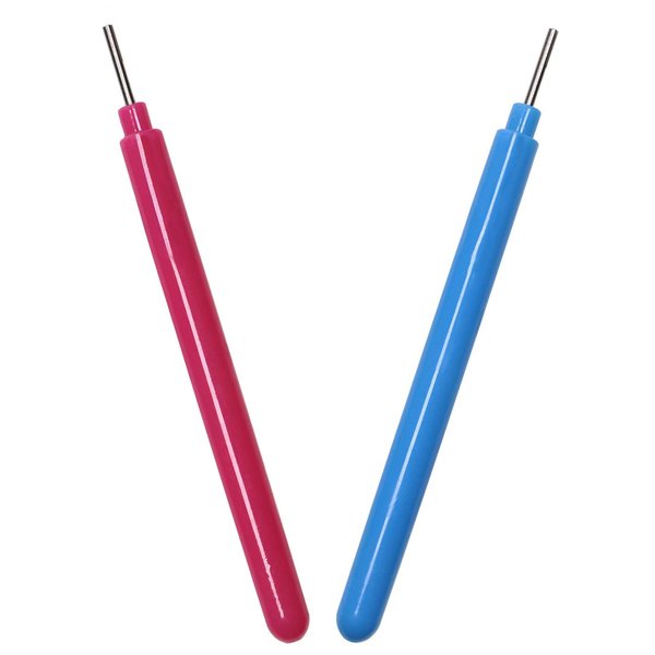 Floranea 2 Pcs Paper Quilling Tools Slotted Kit Rolling Curling Quilling Needle Pen Rose Blue for Art Craft DIY Paper Cardmaking Project (2 pcs)
