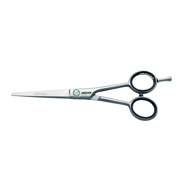 Jaguar Shears White Line Satin Plus 5.5 Inch Professional Steel Hair Cutting & Trimming Scissors for Salon Stylists, Beauticians, Hairdressers and Barbers, Classic Design, Made in Germany