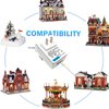 4.5V Power Adapter Compatible with Lemax Lighted Accessory 94566 94563 94564 94565 74295 74269 74707 84428 44242 Christmas Halloween Village Lights Micro Lighting Building Decor(6 Output White)