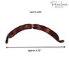 Parcelona French Small 3 ¾” Celluloid Set of 2 French Banana Hair Clip Flexible Ponytail Holder Fashion Durable Styling Paris Hair Accessories for Women, Made in France (Tortoise Shell-Black)