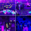 Wiyifada LED Black Light Bulbs 6 Pack, Dimmable A19 9W Blacklight Bulb Replace Up to 100W, 110V E26 Base Black Light UVA Level 385-400nm, Glow in The Dark for Body Paint, Blacklights Party, Halloween