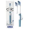 Oral-B Clic Toothbrush, Alaska Blue, with 2 Replaceable Heads and Magnetic Toothbrush Holder