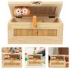 Gadpiparty Dont Touch Useless Box Wooden Useless Box Toy Tricky Toys Funny Tiger Box Toy Leave Me Alone Decorative Machine Tiger Toys for Kids Friends Home and Office Desk