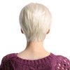 EMMOR Short Platinum Blonde Blend Human Hair Wigs for Women Pixie Cut Wig With Bang,Natural Daily Use Hair (Color 600#)