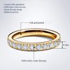 JINEAR 3mm Wedding Bands for Women Eternity Ring 18K Gold Plated Cubic Zirconia Engagement Rings Stackable Anniversary Promise Statement Ring Gift for Her Size 5 to 10
