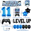11th Video Game Birthday Party Decoration Balloons Game on Party Supplies Set Include Happy Birthday Banner Foil Balloon Latex Balloon Ideal for Kids Boys Party Room Indoors Outdoor Activities Decor