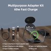 Tek Styz Multi-USB 60W Charging Adapter Cable Kit Compatible with Asus ROG Phone 6 Diablo Immortal Edition Conversion Plus Stand, 5Gbps Data Transfer USB-C MicroUSB Card Pin Holder Storage