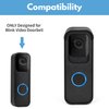 Adhesive Door Mount Compatible with Blink Video Doorbell, No-Drill Mounting Bracket, Accessories for Blink Doorbell Security System - Black