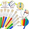 YGAOHF Paint Brushes for Kids, 16 Pcs Kids Paint Brushes with Durable Bristle, Easy to Clean Round and Flat Toddler Paint Brushes for Acrylic Oil Watercolor Washable Paint
