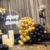 200pcs 5 Inch Black Balloons, Small Mini Latex Balloons for Party Birthday Baby Shower Anniversary Festival Arch Garland Decoration (Black)