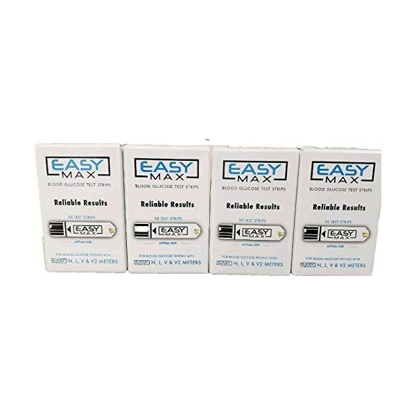 EasyMax Test Strips 200 count- 4 boxes of 50