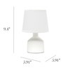 Simple Designs LT2080-OFF Mini Bocksbeutal Concrete Table Lamp, Off White