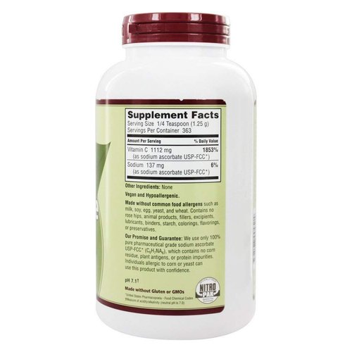 NutriBiotic Buffered Sodium Ascorbate Vitamin C Powder - 16 oz