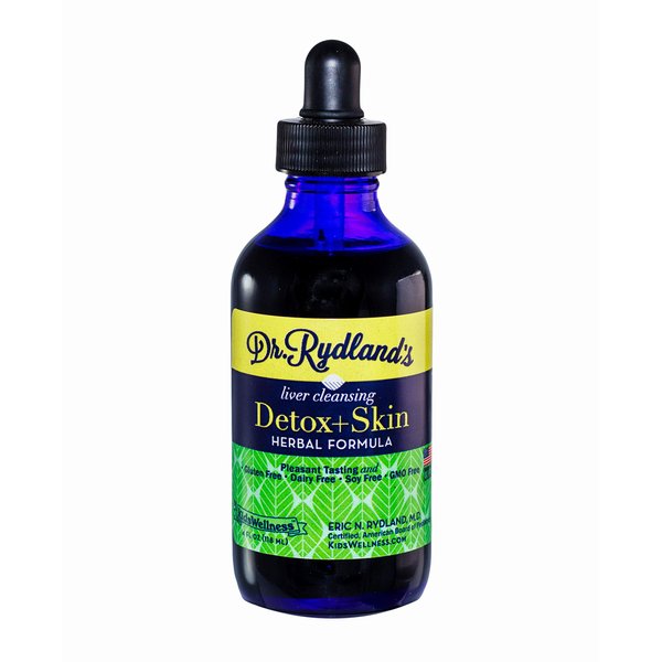 Dr. Rydland's Herbal Supplement | Created by KidsWellness | Detox & Skin | Relieves Eczema, Rosacea, Acne and Viral Skin Rashes | 4 Ounce Bottle