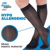 ABSOLUTE SUPPORT Made in USA - Graduated Support Opaque Compression Knee High Socks for Women 15-20mmHg | For Circulation during Flight, Travel, Airplane - Black, Medium - ATRAVEL101BL2