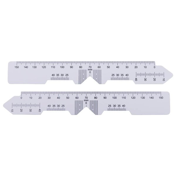 2 Pcs PD Ruler, Pupillometers for Measuring Pupillary Distance, Single PD or Dual PD Measurement Tool