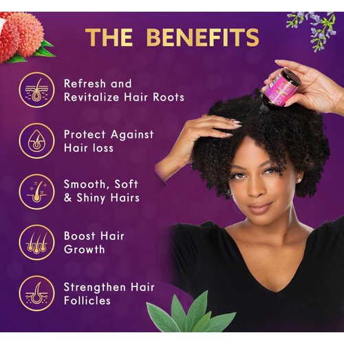 Blaq Luxury Hair Growth Oil - Dry Scalp Treatment For Dry Itchy Scalp With Biotin for Repair & Strengthening, Hair Serum for Frizzy and Damaged Hair, Split End Treatment for Women, 4oz (2 Pack)